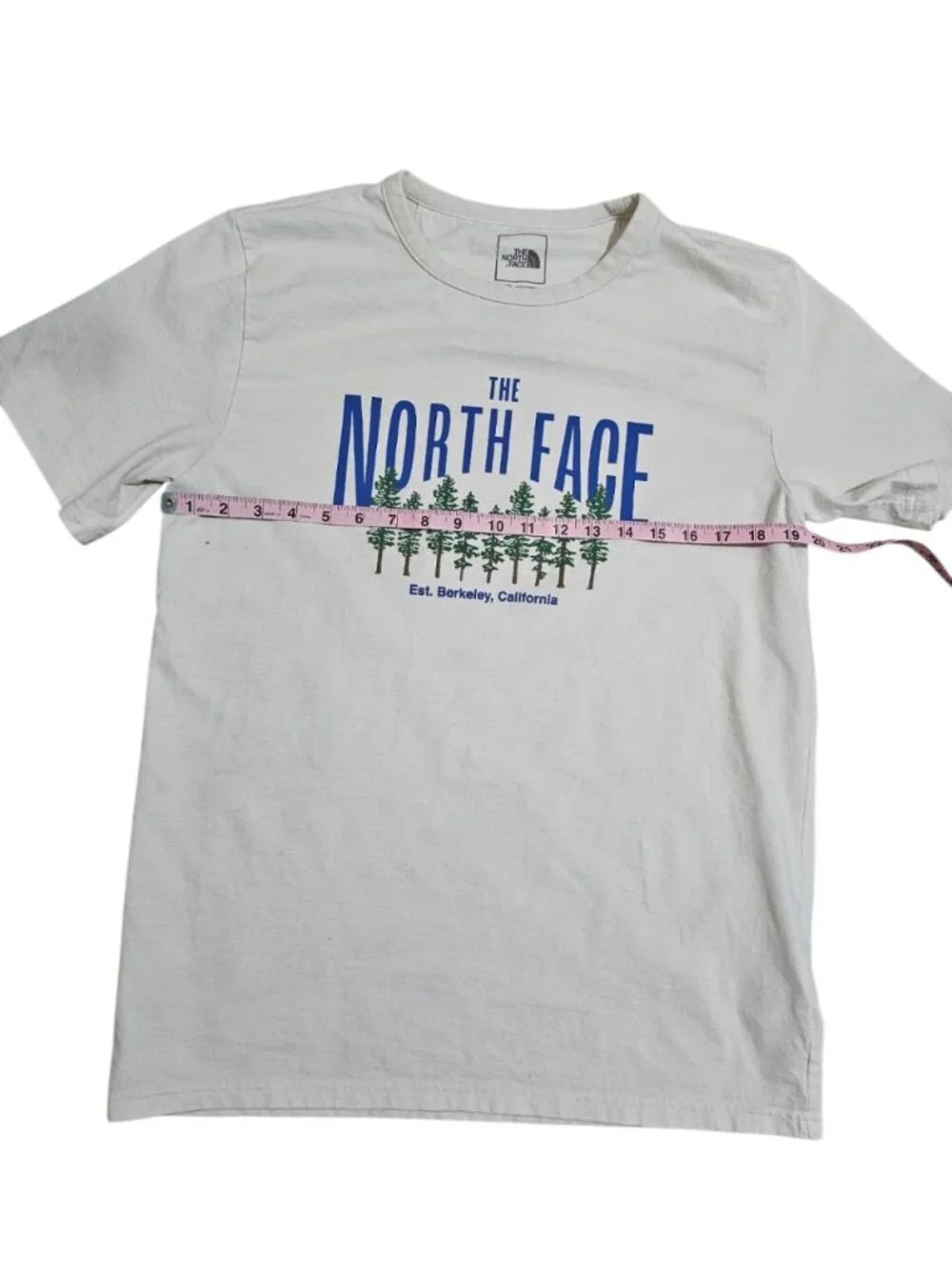 The North Face Mens M White Graphic T-Shirt Est Berkeley California Trees Preppy